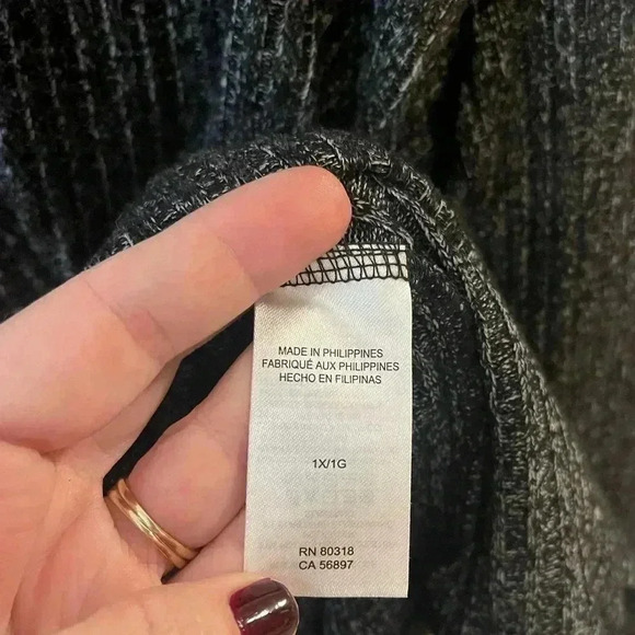 Lucky Brand lightweight ribbed sweater cowl neck 1X - Picture 4 of 8